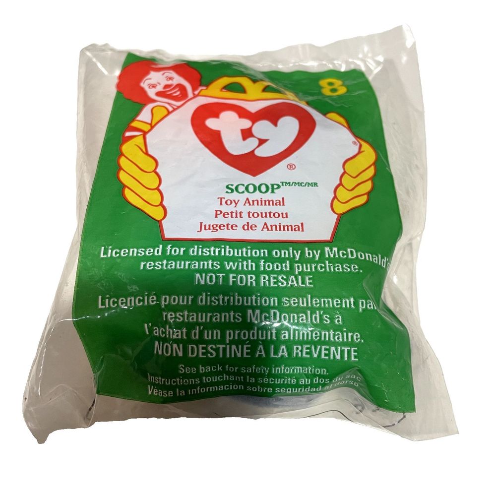 Ty‎ Teenie Beanie Babies McDonalds 1998 Animal SCOOP Pelican Bird NEW SEALED!